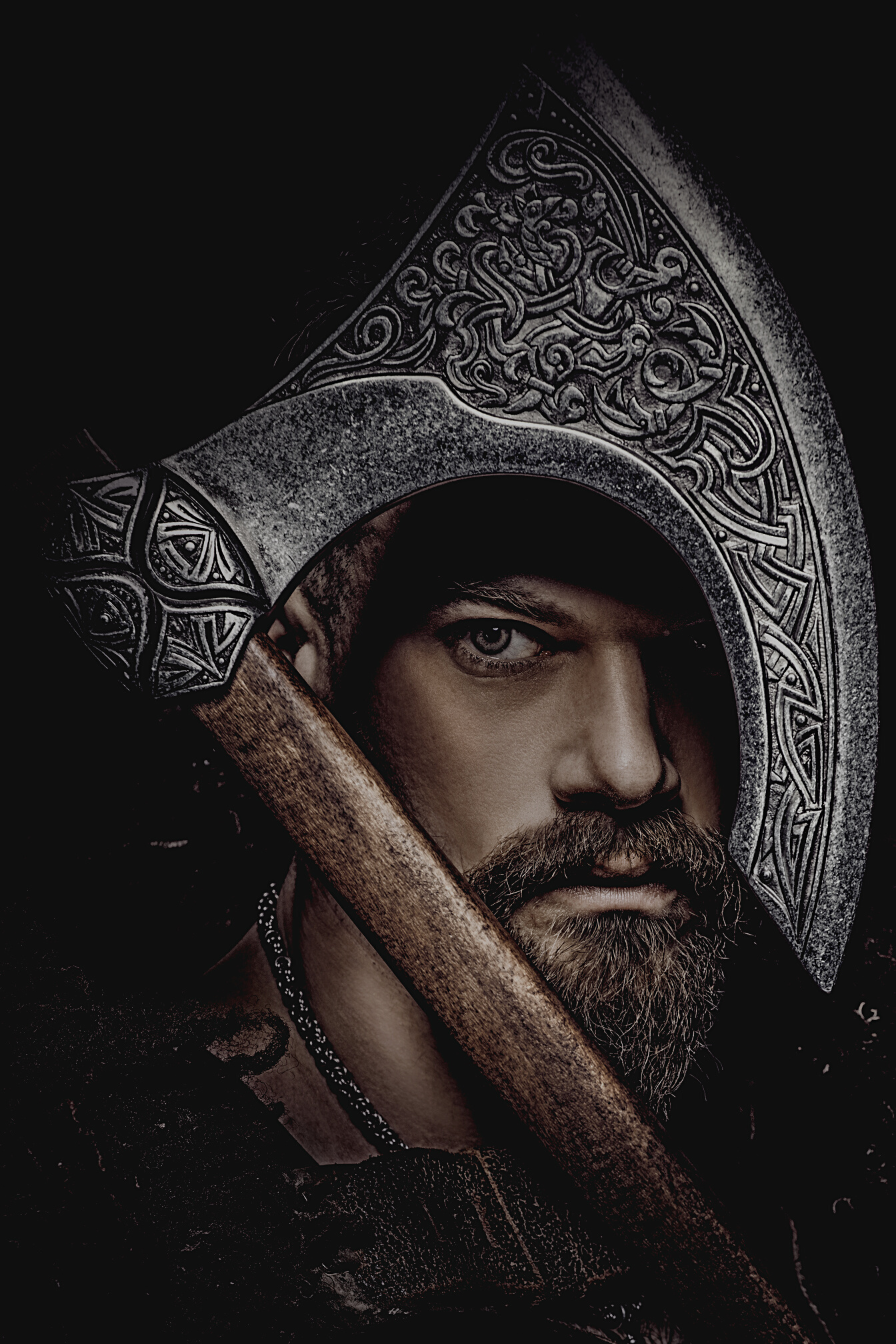 Portrait of a viking warrior